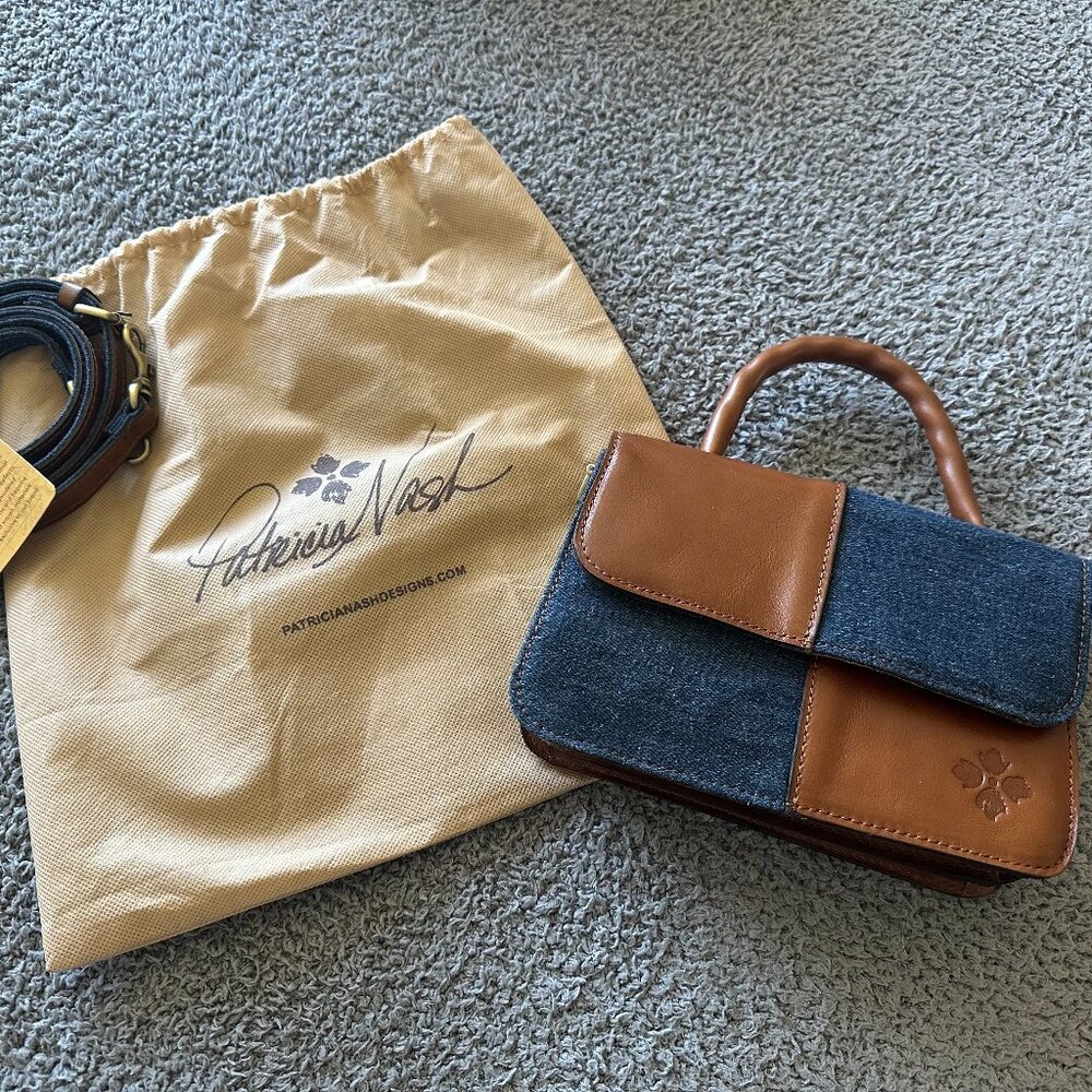 Patricia Nash Brown and Blue Crossbody Bag